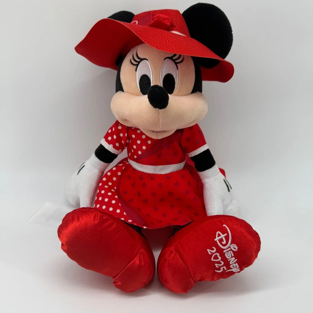 Disney Minnie Mouse Plush 2025 Valentines Day Limited Edition Red Dress 15 inch